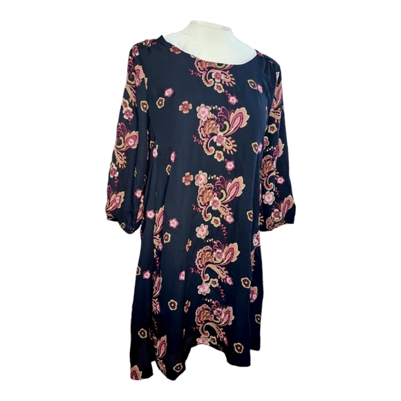 ECI Embroidered Floral Casual Dress, Size L – Multi Color, Open Back Detail - Picture 6 of 11